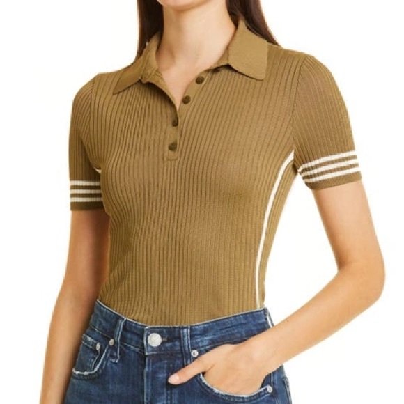 RAG & BONE PEYTON SHORT-SLEEVE POLO SHIRT, SIZE L - Picture 1 of 6